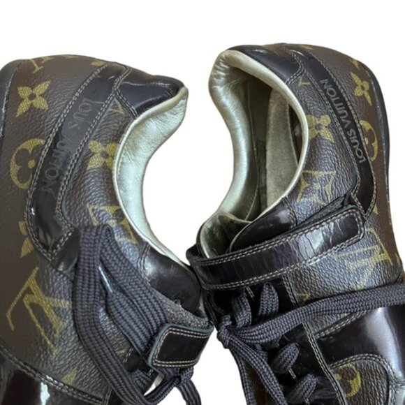 Authentic Louis Vuitton Sneakers Monogram Shoes Women Size EU 36.5 - Picture 7 of 16